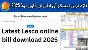 Latest Lesco online bill download 2025